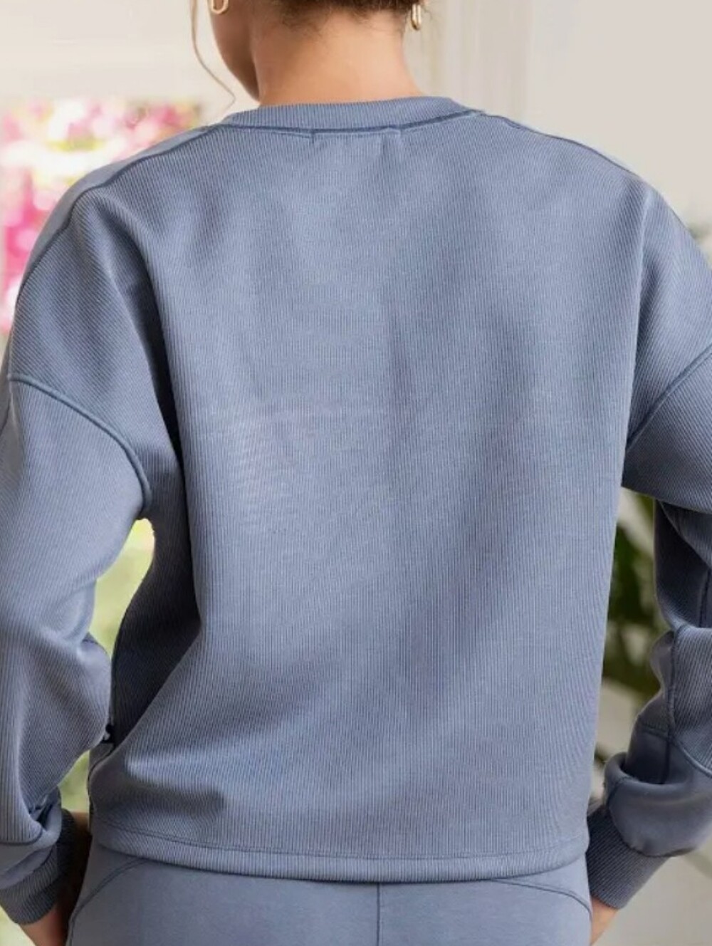 Thrive Societe Piped Sleeve Insert Pullover - L - Picture 2 of 5
